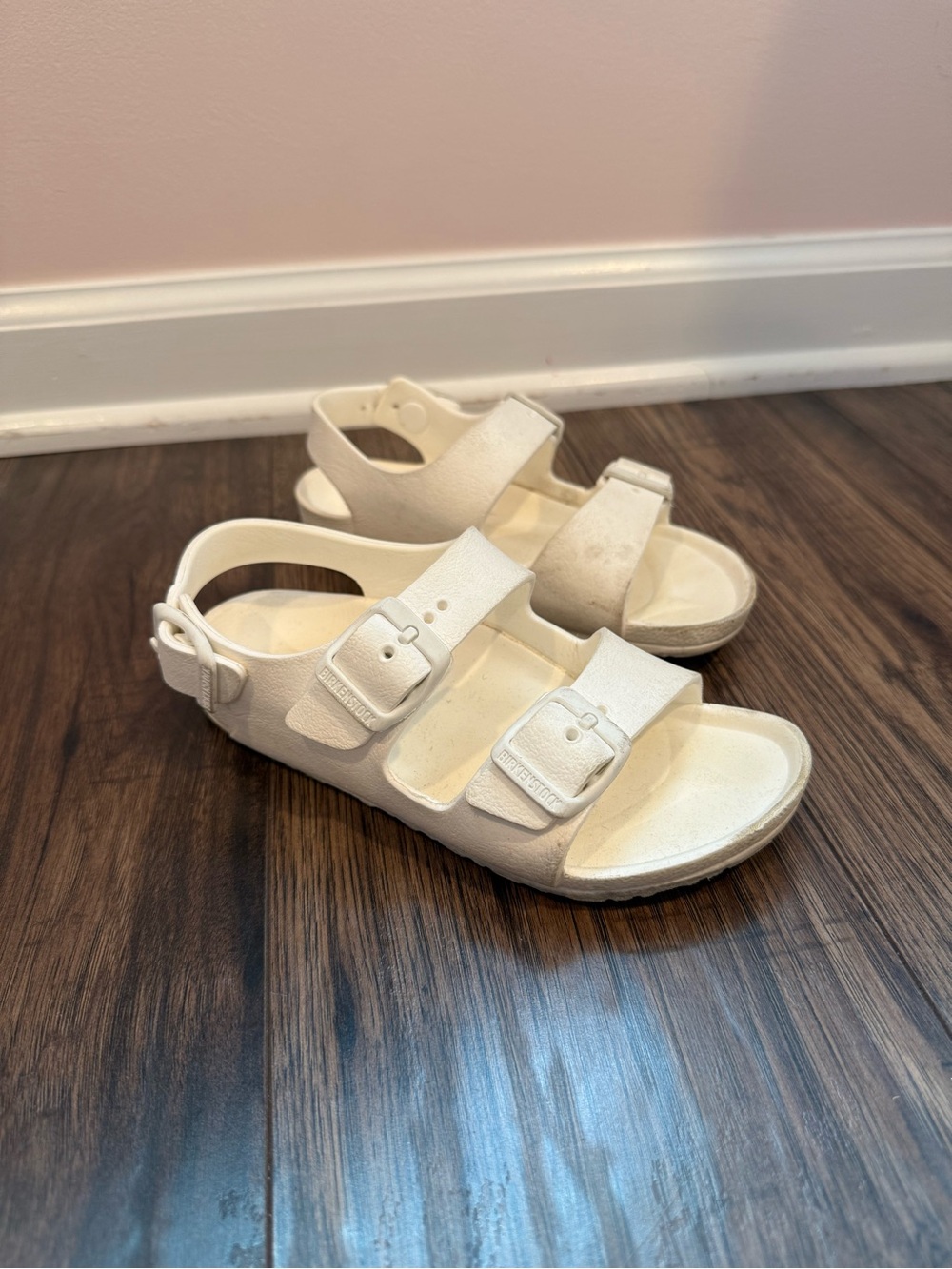 Birkenstock Kids White Triple-Strap Comfort Sandals